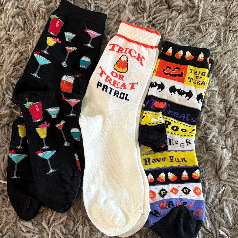 Festive Halloween Themed Socks Set